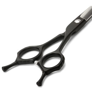 Black Coated Stainless Steel Manual Barber Scissors Curved Hair Cutting <b>Shears</b> Salon Grooming <b>Tool</b> by Zoul - Product Image 4