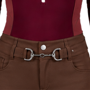 Pantalon d'équitation marron chocolat pour femme, taille haute, extensible, avec passants de ceinture, pour la compétition et l'entraînement, vêtement de sport - Product Image 5