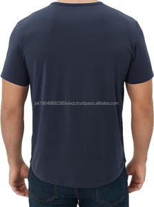 Camiseta con logo personalizado 100% algodón orgánico, ligera, para hombre, de alta calidad, informal, de corte holgado. - Product Image 4