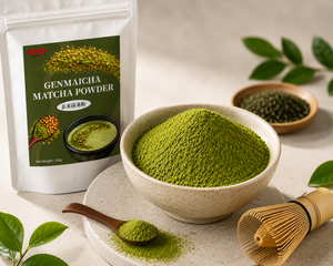 KEI FU Genmaicha Matcha Tea Powder 500g for <b>bubble</b> tea or baking - Product Image 4
