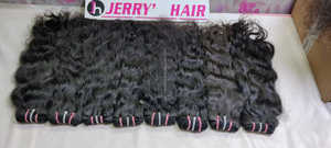 Extensions de cheveux humains vierges indiens bruts, non traités, donneur unique, cuticules alignées, même direction, lisses, ondulés, Remy, machine - Product Image 3