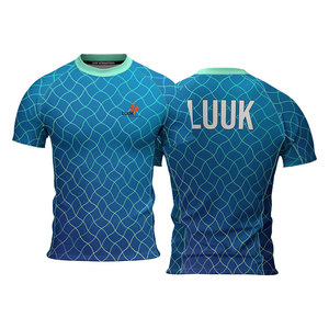 เสื้อรัดรูปแขนครึ่งตัวแบบขายส่ง สกรีนโลโก้ได้ตามต้องการ ซับเหงื่อ แห้งเร็ว เหมาะสำหรับออกกำลังกาย ฟิตเนส และกีฬา - Product Image 4