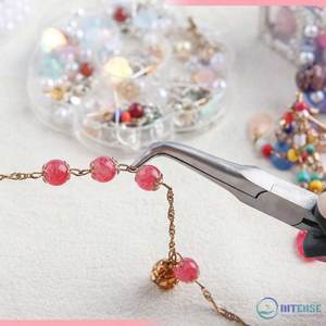 Stainless Steel Mini Bent Needle Nose Pliers with Serrated Jaw <b>Soft</b> Grip for Jewelry Making <b>Wire</b> Wrapping and Object Gripping - Product Image 2