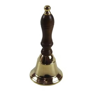 Campana de mesa con mango de metal de acabado antiguo para servicio de invitados en hoteles, recepciones y restaurantes. - Product Image 1