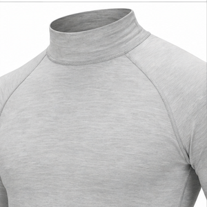 Camiseta de Compresión de Manga Larga Gris para Hombre, Absorbente de Sudor, Transpirable, de Secado Rápido, Antiarrugas, Elástica, de Spandex y Poliéster - Product Image 5