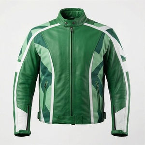 Veste de motard en cuir robuste pour homme NAI-0434A, veste de motard tendance, vêtements de protection pour la conduite, couleur personnalisable - Product Image 1