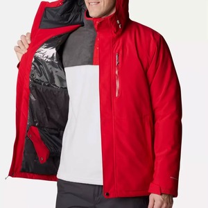 Combinaison de ski réversible unisexe avec logo personnalisé, respirante, imperméable, à fermeture éclair, col montant, patchwork, polyester/nylon - Product Image 5