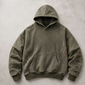 เสื้อฮู้ดดี้ผ้าเฟรนช์เทอร์รี่หนานุ่มสำหรับผู้ชาย พิมพ์ลายดิจิทัล พร้อมสำหรับฤดูหนาว เหมาะสำหรับร้านค้าบูติกในสหรัฐอเมริกา รับผลิตแบรนด์ส่วนตัว - Product Image 6