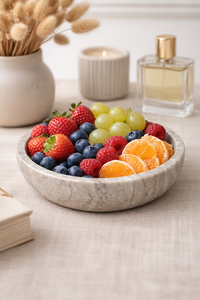 Tazón de gran venta con base de resina color marfil, diseño elegante para decoración del hogar, cocina y comedor, en oferta. - Product Image 5