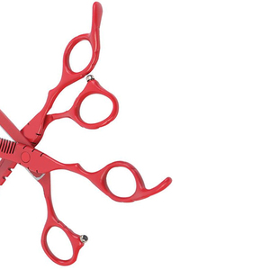 Ciseaux de barbier professionnels pour coiffeurs - Lames en acier inoxydable, manche en plastique, lame tranchante, ciseaux à effiler - Product Image 2