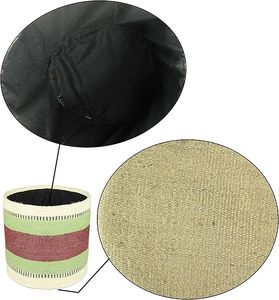 Handwoven Striped Jute <b>Basket</b> - Product Image 3