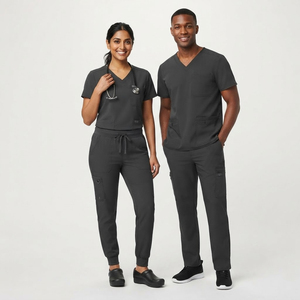 Conjunto de Uniforme Médico Personalizado Unisex de 2 Piezas, Pantalones de Enfermera, Uniformes con Cuello en V - Product Image 6