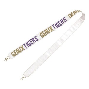 Bolso de correa vintage de moda con diseño único y duradero, hecho a mano con cuentas de semillas, de GEAUX TIGERS, con correas cruzadas. - Product Image 1