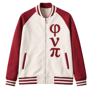 Veste polaire de baseball Phi Nu Pi Varsity, vêtements de fraternité grecque, style universitaire classique, chaleur premium, confort quotidien - Product Image 4