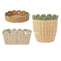 Paniers de rangement festonnés Hot Set les plus vendus, Design personnalisé Nouvelle tendance Nouvelle couleur, Super bon marché