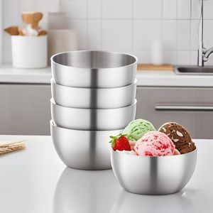 ชามเสิร์ฟอาหารสแตนเลสขัดเงา ดีไซน์หรูหรา ทันสมัย เหมาะสำหรับโชว์ในครัว ให้สัมผัสเรียบเนียนและดูมีสไตล์ - Product Image 1