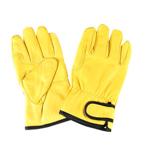 Guantes de cuero resistentes para trabajos de manipulación de materiales y actividades en el lugar de trabajo. - Product Image 1