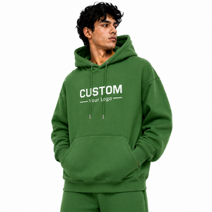 Pull à capuche oversize 100 % coton pour homme, imprimé personnalisé, style streetwear hip-hop, avec poche – Vente en gros - Product Image 3