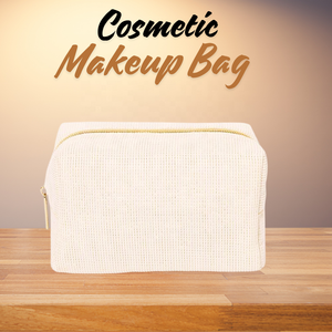 2025 logotipo personalizado algodón blanco viaje cremallera neceser bolsas organizador lienzo cosmético bolsa maquillaje cepillo bolsa - Product Image 3