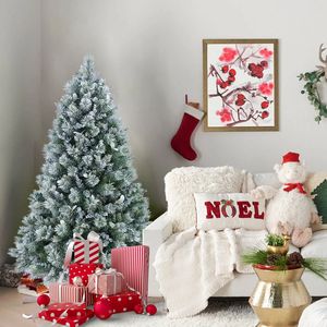 Árbol de Navidad Artificial Preiluminado de 1.2 m, con Nieve Artificial, Realista, Tipo Pino, para Decoración Interior de Hogar u Oficina - Product Image 6