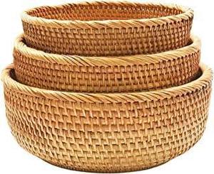 Cesta de Almacenamiento de Bambú Hecha a Mano con Asa, Cesta Utilitaria de Bambú Tejida Natural, Almacenamiento y Organización del Hogar, Venta al por Mayor - Product Image 3