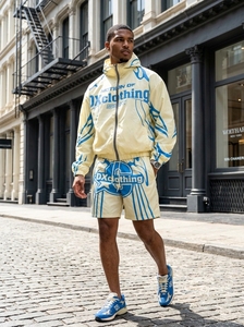 Ensemble de survêtement unisexe léger à capuche Jaffico International, manches longues, short imprimé, respirant, streetwear, décontracté pour l'été - Product Image 3