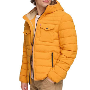 Men's Premium Winter Puffer Coat <b>Waterproof</b> Windproof Hooded Stand Collar <b>Warm</b> Quilted <b>Jacket</b> Front Logo Private Label Wholesale - Product Image 4