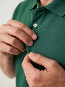 เสื้อโปโลธรรมดาสำหรับผู้ชายเสื้อโปโลผ้าฝ้ายนุ่มแขนสั้น - Product Image 4