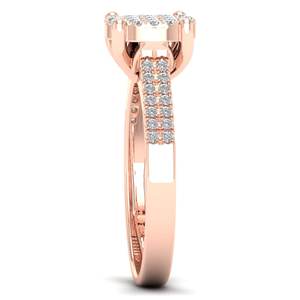 Bagues de promesse de mariage REYES Manufacturer en argent sterling 925, certifiées GRA, en moissanite, pour femmes, plaquées or rose, bijoux fins - Product Image 3