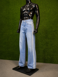 Jean large délavé et déchiré à taille haute, coupe ample, en denim écologique à séchage rapide pour homme, grandes tailles, style streetwear - Product Image 2