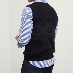 Custom Knitted <b>Vest</b> <b>Sweater</b> <b>Men</b> Soft Knitwear Sleeveless Casual Winter Top New Fashion Wholesale Clothing - Product Image 3