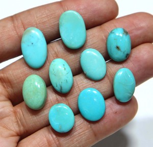 Véritable Cabochon Ovale en Turquoise d'Arizona Naturelle, Pierre Précieuse en Vrac pour la Fabrication de Bijoux, Vente en Gros de Turquoise d'Arizona - Product Image 1