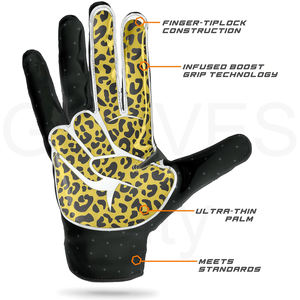 Gants de football américain de haute qualité personnalisables, concevez votre propre logo, respirants, antidérapants, légers, compatibles avec les écrans tactiles, sportifs - Product Image 3