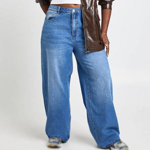 Proveedor de Ropa al por Mayor Directo de Fábrica: Jeans Rectos de Mezclilla para Mujer, Estilo Urbano, con Bordado Personalizado, Ecológicos, Transpirables, MOQ Bajo - Product Image 1