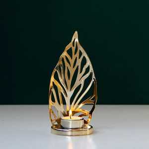 Luxury Wood Monstera Leaf <b>Tea</b> <b>Light</b> Holder Tropical Palm Leaf Votive Stand Tabletop Tray <b>Christmas</b> Birthday Easter - Product Image 5