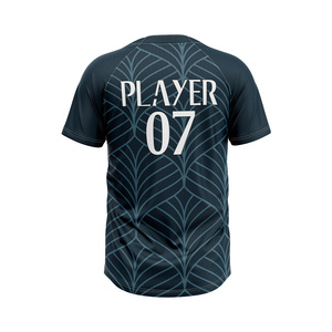 Maillot de baseball personnalisé W4G unisexe à manches courtes, imprimé géométrique sublimé, anti-humidité, coupe classique, vêtements de sport pour adultes - Product Image 3
