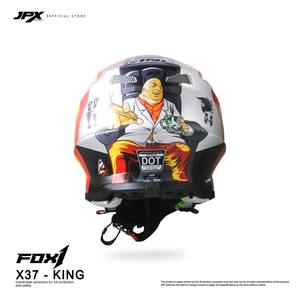 Le casque de motocross JPX Fox1 Motif X 37 offre une protection supérieure et un style audacieux pour une expérience de motocross ultime. - Product Image 3