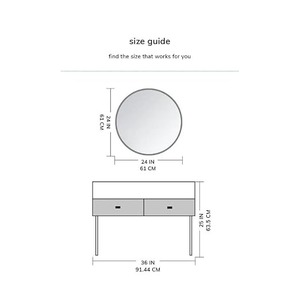 Modern Handmade Contemporary <b>Round</b> Glass Wall <b>Mirror</b> Gold Metal Frame 24 Inch Decorative <b>Bathroom</b> Bedroom Living Room REHMAN - Product Image 2