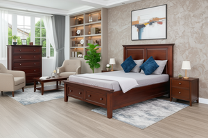 Lit de rangement Queen Size en bois massif d'acacia, fabriqué à Ho Chi Minh City, design traditionnel, norme d'exportation américaine - Product Image 4