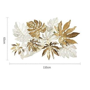 Gold Plated Metal Leaf Wall Art Bohemian Floral Decorative Hanging Accent Irregular Shape Handmade Wall Accents - Product Image 2