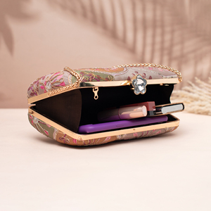Multicolor Floral Patchwork <b>Clutch</b> Elegant Floral Handbag for <b>Wedding</b> and Party Occasions - Product Image 3