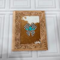 Porte-documents professionnel en cuir de vachette véritable, fait main, avec fermeture éclair papillon, pour organiser les documents
