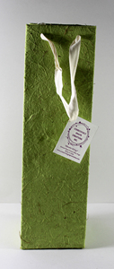 Sac cadeau en papier d'art en fibre de coco écologique et recyclable, imprimé à la main, avec poignées Flexiloop, logo personnalisé, vente en gros - Product Image 1