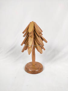 Juego de Salvamanteles de Madera de Nogal Negro de Lujo, Ecológico, Personalizable, con Forma de Árbol, para Teteras, Ollas Calientes y Platos - Product Image 4