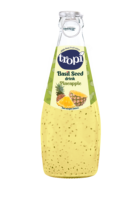 Groothandel 290ml glazen flesjes gearomatiseerde basilicumzaad drank natuurlijke drank gesteriliseerd OEM private label fabrikant uit Vietnam