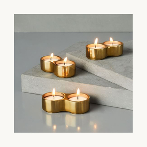 Porte-bougie élégant en métal et verre, nouvelle arrivée, design personnalisé, pour centre de table de mariage - Product Image 4