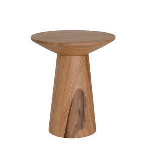 Mesa de centro minimalista de madera con base cónica, muebles modernos hechos a mano para sala de estar, asiento o taburete ocasional - Product Image 5