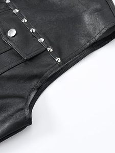 Chaleco de Cuero PU Negro para Hombre, Más Vendido, con Tachuelas, Sin Mangas, Ajustado, Estilo Motero, para Fiesta y Ropa Urbana, con OEM - Product Image 4