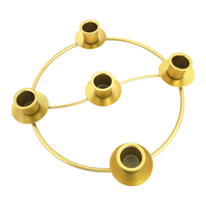 Support de bougie en métal fait main et écologique pour couronne de Noël, idéal pour la décoration intérieure, ainsi que d'autres pots à bougies. - Product Image 5