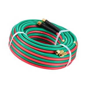Tubo Doppio Ossigeno-Acetilene 1/4 Pollici X 50FT con Raccordi 9/16"-18 LH/RH B Fitting, Torcia per Saldatura Grado R, Tubo Ossigeno-Acetilene 50FT - Product Image 3